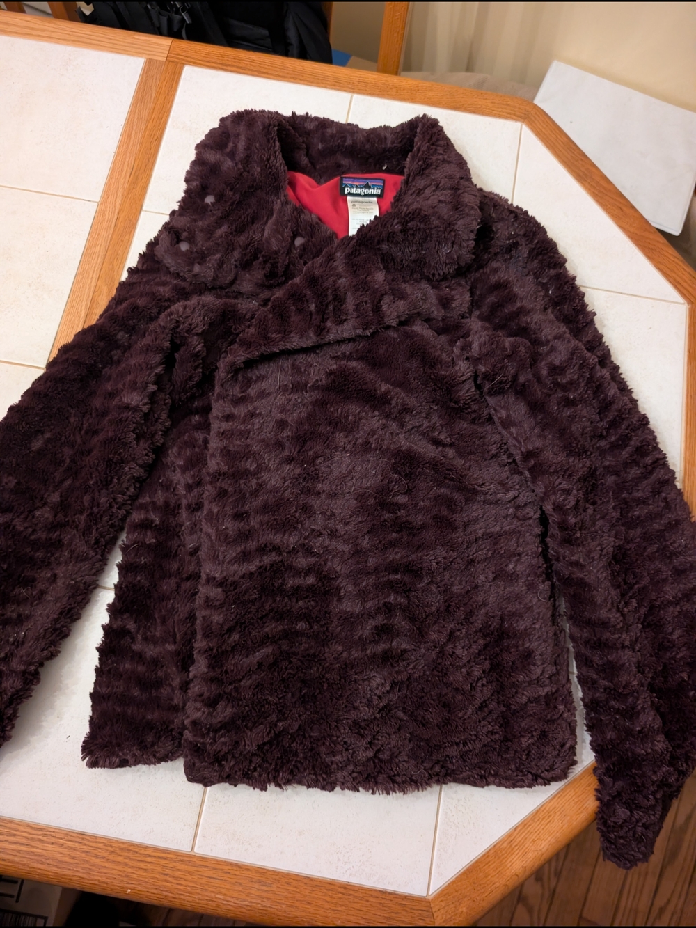 Patagonia Women's Plush Teddy Jacket in Deep Plum